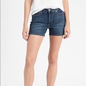 Medium wash denim shorts